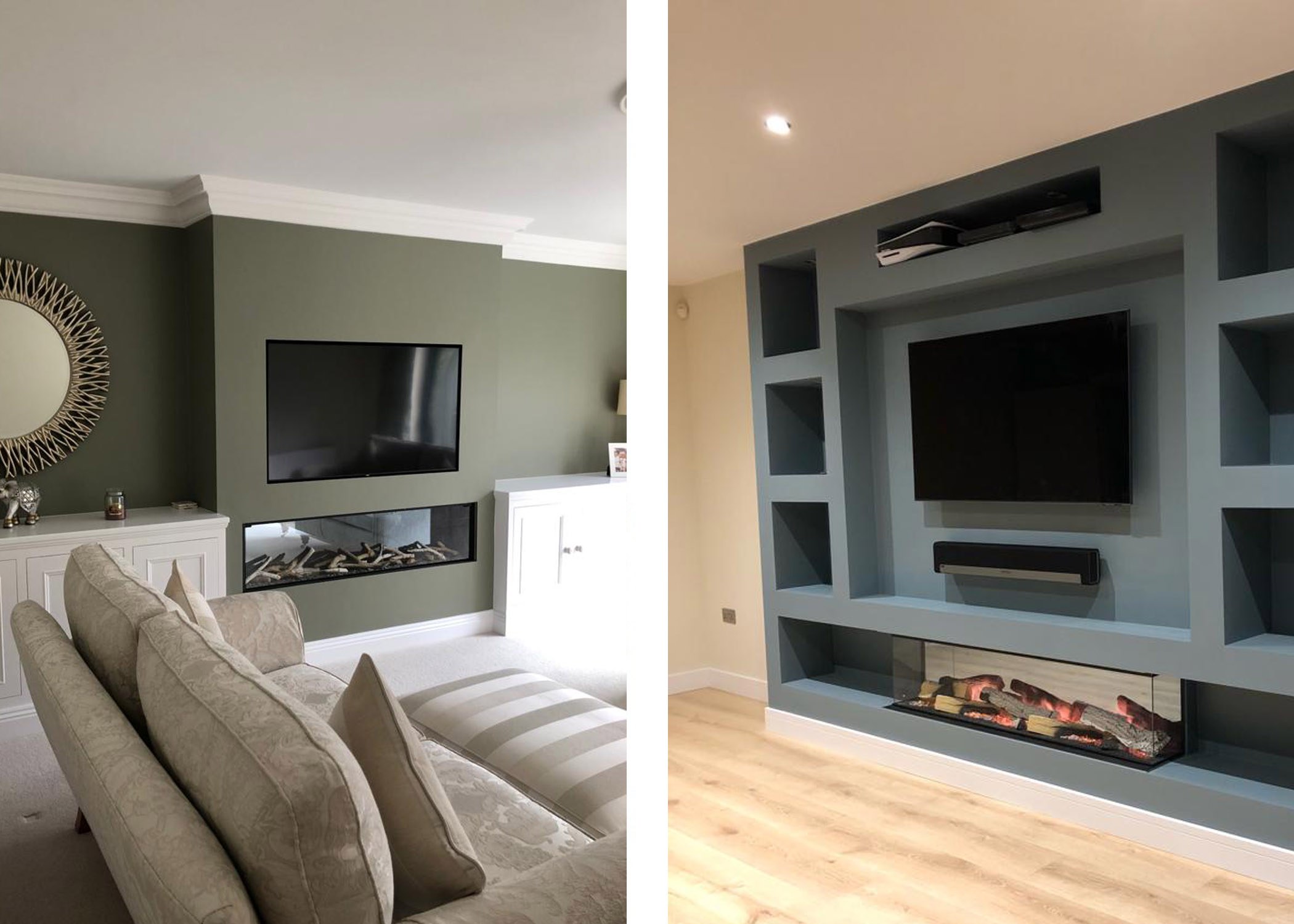 Bespoke media unit custom carpentry essex